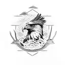 eagle holding snake tattoo design idea