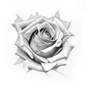 burning rose with nightsky in the embers tattoo design idea