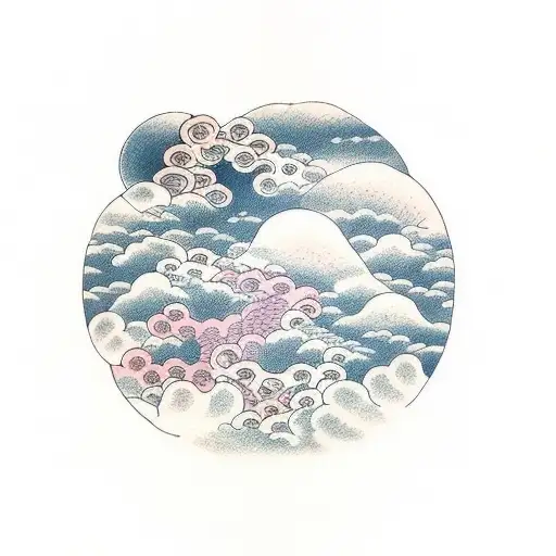 clouds tattoo design idea