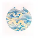 clouds tattoo design idea