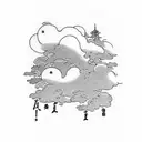 clouds tattoo design idea