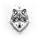 wolf head biting hand traditional tattoo design idea