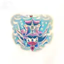 under breast disney castle  tattoo design idea