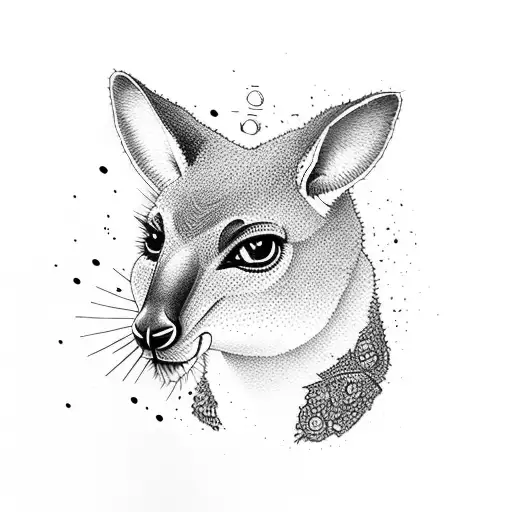 rapper kangaroo tattoo design idea