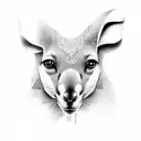 rapper kangaroo tattoo design idea