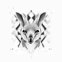 rapper kangaroo tattoo design idea