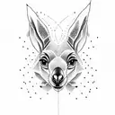 rapper kangaroo tattoo design idea