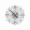 Clock turning to sand tattoo design idea
