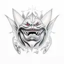Gengar  tattoo design idea