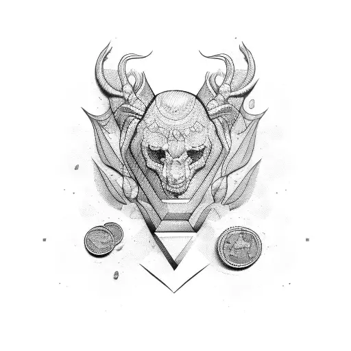 money and emotion tattoo design idea