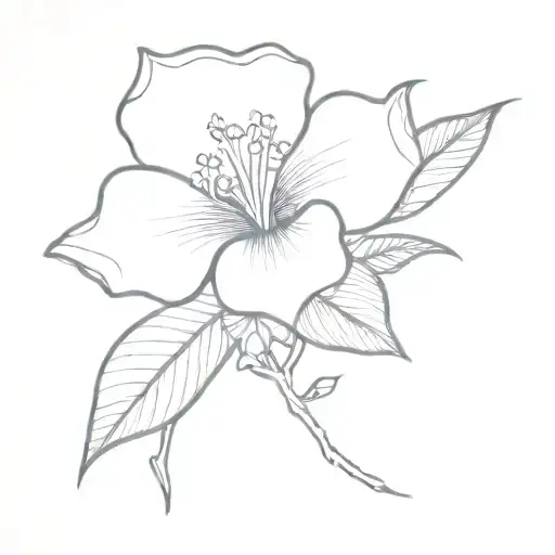 Hong Kong Bauhinia Flower tattoo design idea