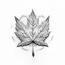 Maple Leaf tattoo design idea