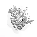 bay leaf tattoo design idea