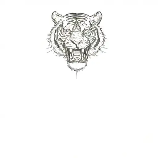 a tiger head tattoo design idea