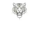 a tiger head tattoo design idea