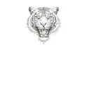 a tiger head tattoo design idea