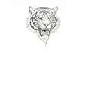 a tiger head tattoo design idea