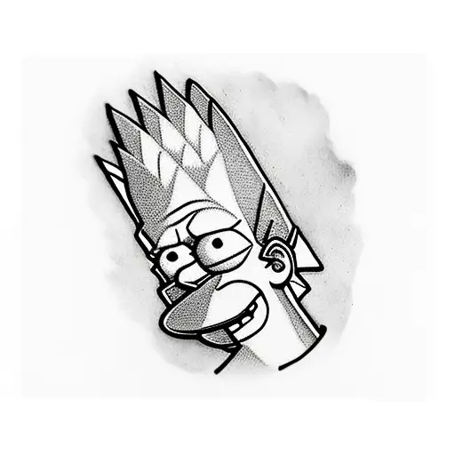 bart simpson  tattoo design idea
