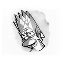 bart simpson  tattoo design idea