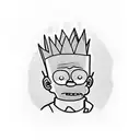 bart simpson  tattoo design idea