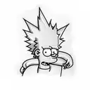 bart simpson  tattoo design idea