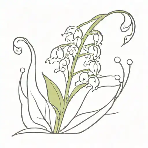 lily of valley bud tattoo design idea