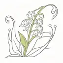 lily of valley bud tattoo design idea
