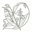 lily of valley bud tattoo design idea