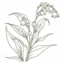 lily of valley bud tattoo design idea
