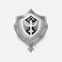 cracked shield with john 15:13 tattoo design idea