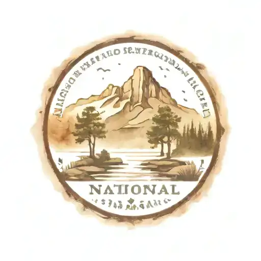 national park logo tattoo design idea