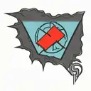 Jedi Symbol with Sith symbol forming beneath it  tattoo design idea