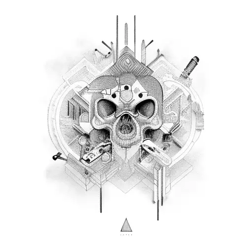 artic monkeys álbum cover tattoo design idea