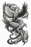 Wizard and phoenix tattoo tattoo design idea