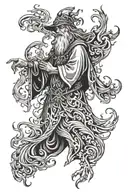 Wizard plus phoenix tattoo tattoo design idea