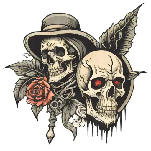 Holy death tattoo design idea