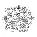 frase life goes on com Flores tattoo design idea