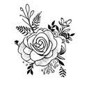 frase life goes on com Flores tattoo design idea