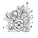 frase life goes on com Flores tattoo design idea