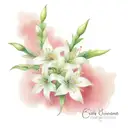 sheet music and white edelweiss flower tattoo design idea