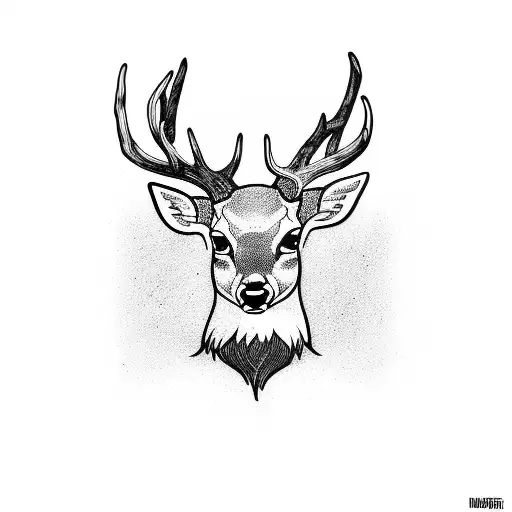 Deer hunting tattoo design idea