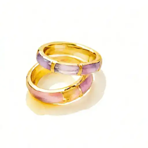 wedding ring finger 3 bands purple tattoo design idea