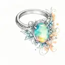 wedding ring finger tattoo design idea