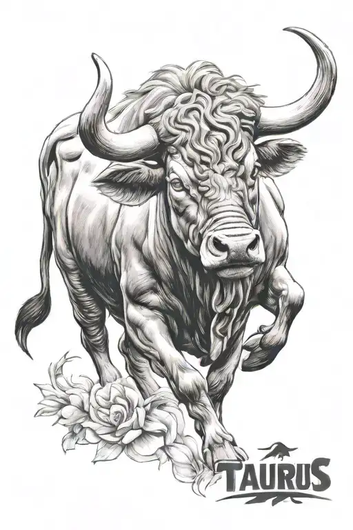 taurus bull tattoo design idea