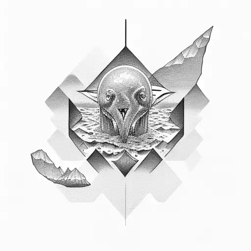 iceberg mostly under water tattoo design idea