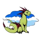 dragon in clouds tattoo design idea
