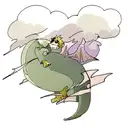 dragon in clouds tattoo design idea