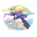 dragon in clouds tattoo design idea