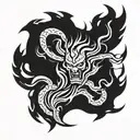 raijin lightning  tattoo design idea