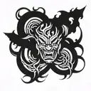 raijin lightning  tattoo design idea